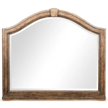 Beveled Mirror with Arched Top